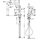 Hansgrohe Talis M54 210 Змішувач кухні, чорний хром (72808340)