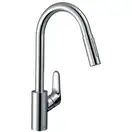Змішувач для кухні Hansgrohe Focus 240 2jet з висувним виливом Sbox, Stainless Steel Finish (73880800)