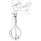 Hansgrohe Zesis M33 Змішувач кухонний, сталь (74800800)