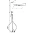 Hansgrohe Zesis M33 160 Змішувач для кухні, чорний (74801670)