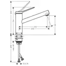 Hansgrohe Zesis M33 Кухонний змішувач, сталь (74802800)