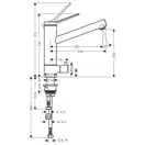 Кухонный смеситель, с запорным вентилем, CoolStart Hansgrohe Zesis M33 (цвет - хром) 74807000