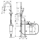Смеситель для кухни Hansgrohe Aqittura M91 FilterSystem 210, 1jet, sBox (цвет - сталь) 76800800