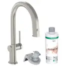 Змішувач кухонний Hansgrohe Aqittura M91 FilterSystem 210 1jet pull/out Harmony, Stainless (76801800)