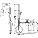 Змішувач кухонний Hansgrohe Aqittura M91 FilterSystem 210 1jet pull/out Harmony, Stainless (76801800)
