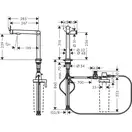 Hansgrohe Aqittura M91 Змішувач для кухні, чорний (76804670)