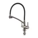KOER KB-72003-07 Смеситель для кухни, черный/хром (KR3377)