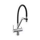KOER KB-72006-01 Смеситель для кухни, хром/черный (KR3379)