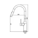 KOER KI-70004-05 Кухонный смеситель, нерж. сталь (KR3386)