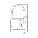 KOER KI-70005-02 Змішувач для кухні, нерж. сталь (KR3388)