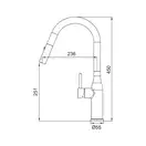 KOER KI-70004-12 Смеситель для кухни, нерж. сталь (KR5004)