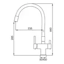 KOER KB-72023-01 Смеситель для кухни, хром (KR5008)