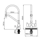 KOER KB-74027-07 Смеситель для кухни, черный (KR5203)