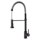 Змішувач для кухні з виливом пружина Mixxus Premium SPRING 017 BLACK (MI6951)