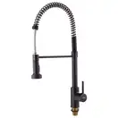 Змішувач для кухні з виливом пружина Mixxus Premium SPRING 017 BLACK (MI6951)