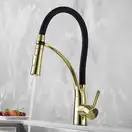 Смеситель для кухни REA GASPAR BLACK GOLD золотой высокий (REA-B1019)