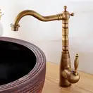 Смеситель для раковины (умывальника) REA BONA OLD GOLD золотой высокий (REA-B2150)