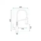 Смеситель для кухни REA SPRING BLACK черный (REA-B4804)