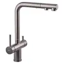 ZERIX LUX-024 Кухонный смеситель на две воды, графит (ZX5557)