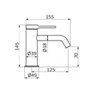 GRB Time White Змішувач для умивальника, білий матовий (47510471)