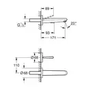 Змішувач для раковини на два отвори Grohe Eurodisc Joy M-size (19968000)