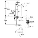 Grohe StartEdge Смеситель для раковины XL-Size, хром (23777001)