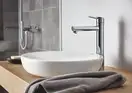 Смеситель для раковины высокий Grohe Concetto (цвет - хром), без донного клапана (23920001) фото 4 Aquada.com.ua