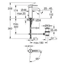 Змішувач для умивальника Grohe Essence New S-Size з донним клапаном, хром (24180001)