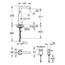 Інфрачервоний змішувач для раковини 1/2 GROHE Essence E 220V (36444000)