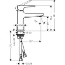 Hansgrohe Metropol 100 Змішувач для умивальника, чорний хром (32500340)
