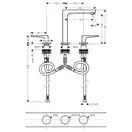 Смеситель для раковины Hansgrohe Metropol (цвет - белый матовый), с донным клапаном Push-Open (32515700) фото 2 Aquada.com.ua