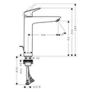 Hansgrohe Logis Змішувач для раковини, чорний матовий (71090670)