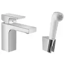 Смеситель для раковины 100 Hansgrohe Vernis Shape (цвет - хром), с гигиеническим душем (71216000) фото 1 Aquada.com.ua
