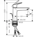 Hansgrohe Logis 110 Змішувач для умивальника, хром (71251000)