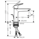 Hansgrohe Logis Fine 100 Змішувач для раковини, чорний матовий (71251670)
