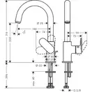 Hansgrohe Vernis Blend 100 Змішувач для умивальника, хром (71554000)
