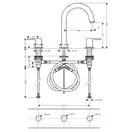 Смеситель для раковины Hansgrohe Vernis Shape (цвет - хром), с донным клапаном (71563000) фото 4 Aquada.com.ua