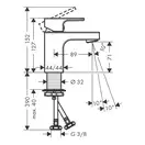 Смеситель для раковины 70 Hansgrohe Vernis Shape (цвет - хром), без донного клапана (71567000) фото 2 Aquada.com.ua