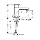 Кран для холодной воды Hansgrohe Vernis Shape (цвет - хром), без донного клапана (71592000) фото 2 Aquada.com.ua