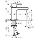 Смеситель для раковины 100 CoolStart Hansgrohe Vernis Shape (цвет - хром), с донным клапаном (71594000) фото 5 Aquada.com.ua