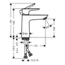 Змішувач для умивальника Hansgrohe Talis E 110 без донного клапана, Matt Black (71712670)