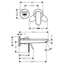Hansgrohe Rebris S Змішувач для умивальника, хром (72528000)
