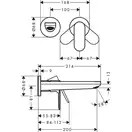 Hansgrohe Rebris S Змішувач для умивальника, хром (72528000)