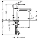Hansgrohe Rebris E Змішувач для раковини, чорний мат (72553670)