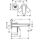 Hansgrohe Rebris E Змішувач для умивальника, хром (72568000)
