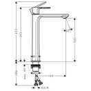 HANSGROHE Rebris S Змішувач для раковини 240, хром (72582000)