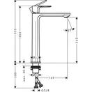 HANSGROHE Rebris S Змішувач для раковини 240, хром (72582000)