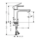 Hansgrohe Rebris E 110 Змішувач для раковини, хром (72589000)