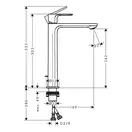 Hansgrohe Rebris E Змішувач для раковини, чорний (72591670)