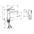 Hansgrohe Tecturis E 110 Змішувач для раковини, шліфована бронза (73012140)